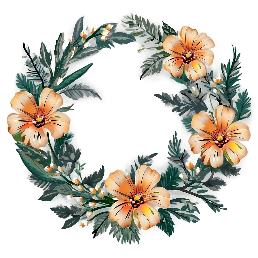 Boho Flowers Background Png 06272024