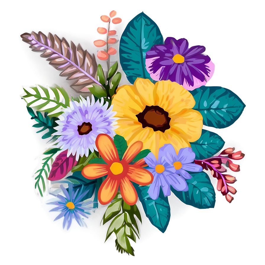 Boho Flowers Set Png Lxu