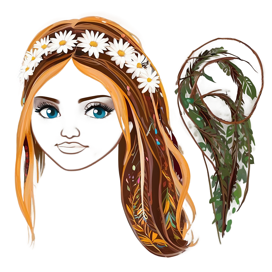 Boho Hair Clipart Png Smq