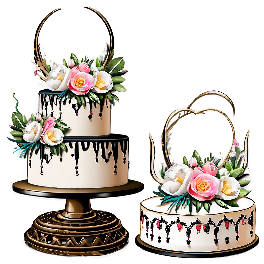 Boho Wedding Cake Png Twa14