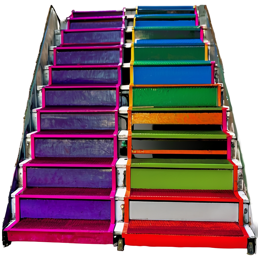 Bold Colorful Stairs Png 05242024