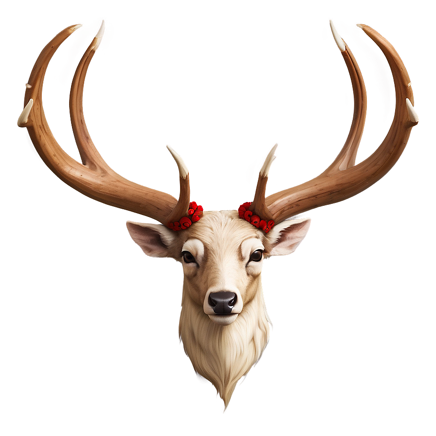 Bold Deer Antler Emblem Png 06122024