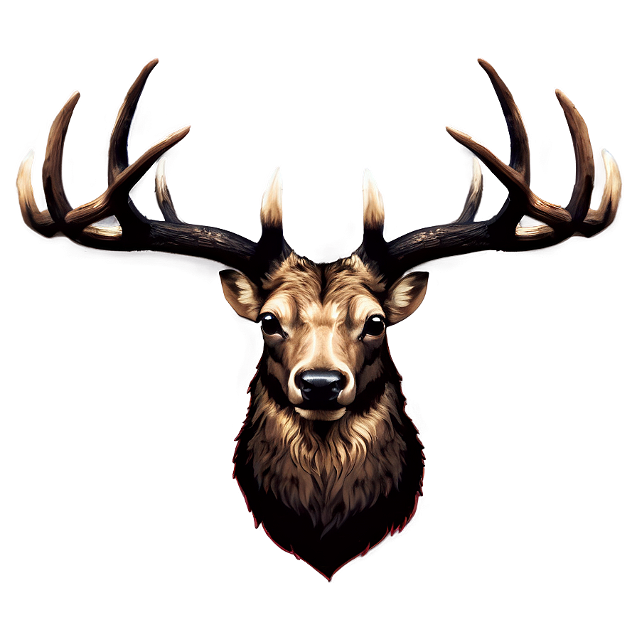 Bold Deer Antler Emblem Png Xro70