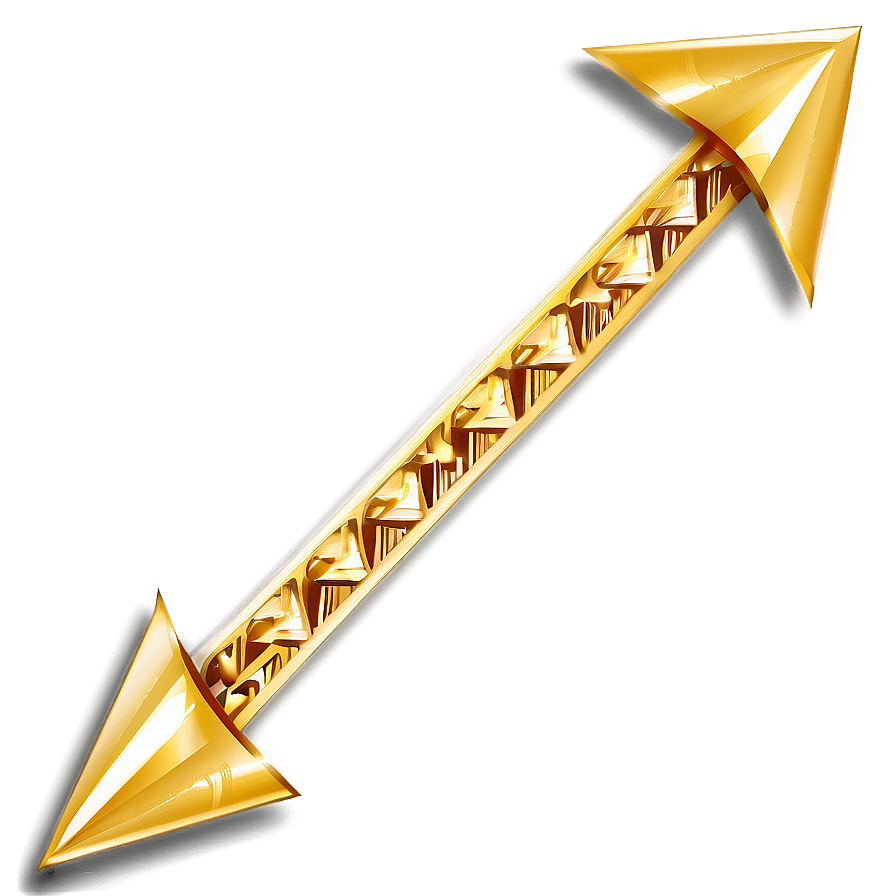 Bold Gold Arrow Accent Png Dry11