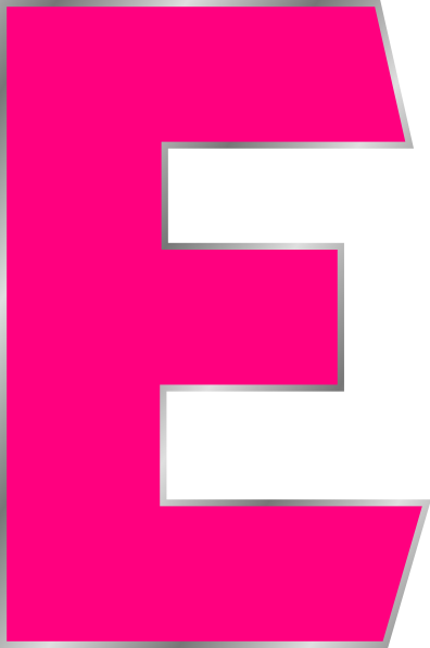 Bold Magenta Letter E Graphic