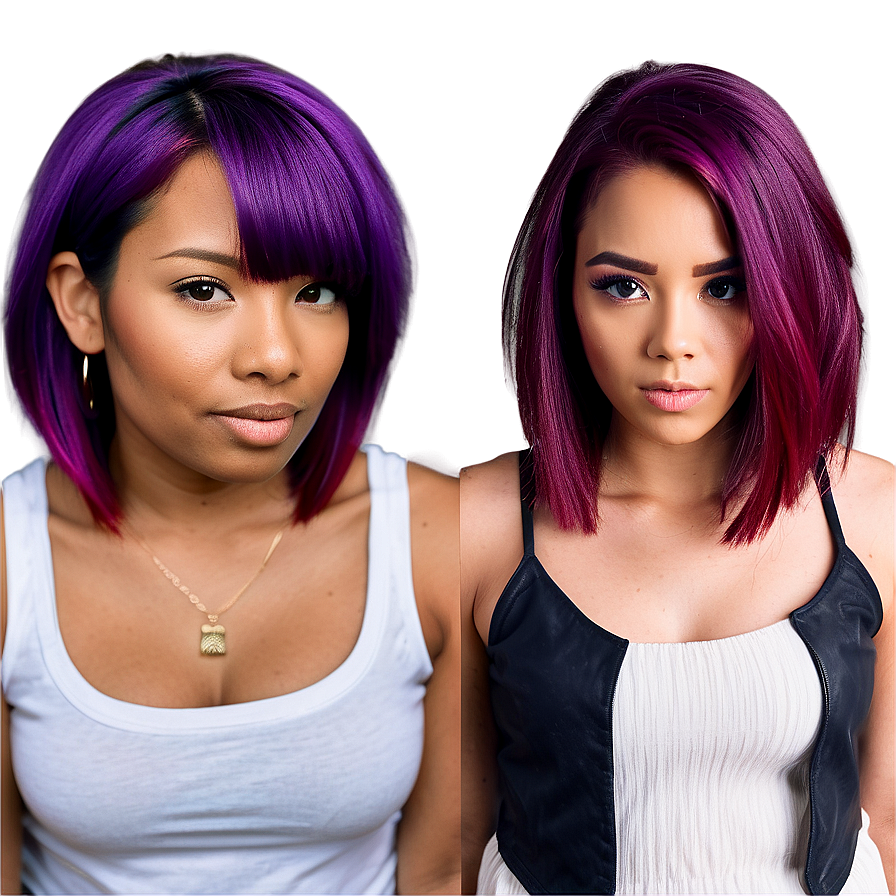 Bold Purple Hair Color Transformation Png 53