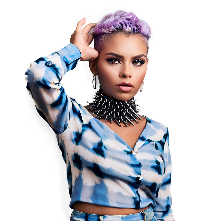 Bold Spiked Choker Fashion Png 39