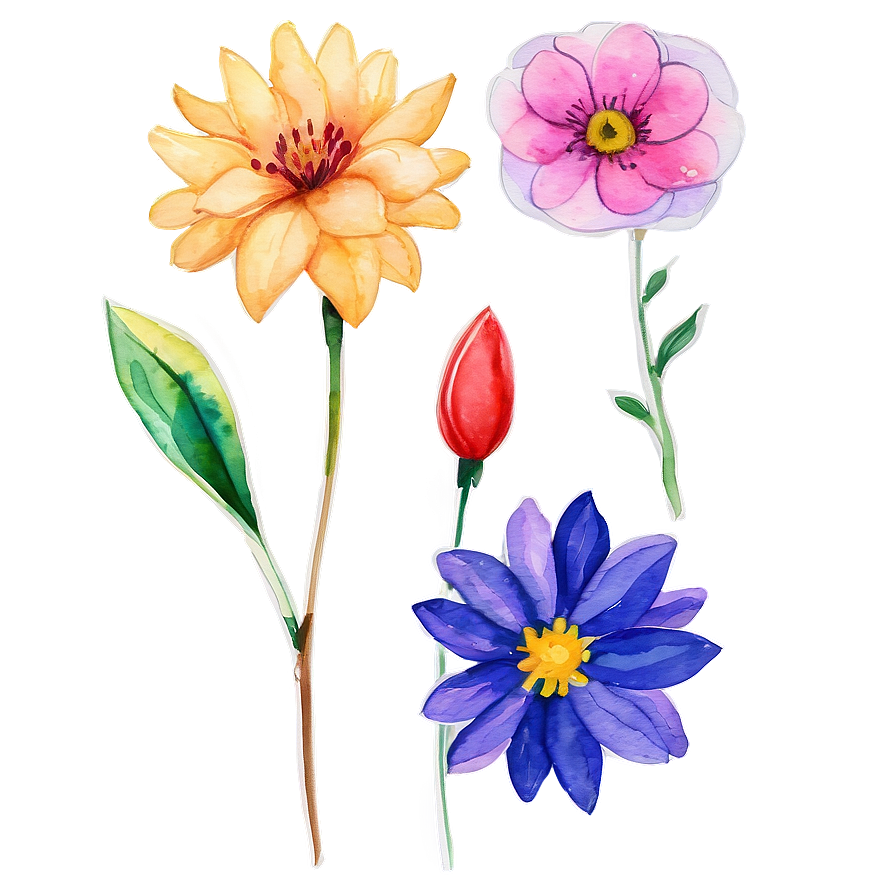 Bold Watercolor Bloom Png 54