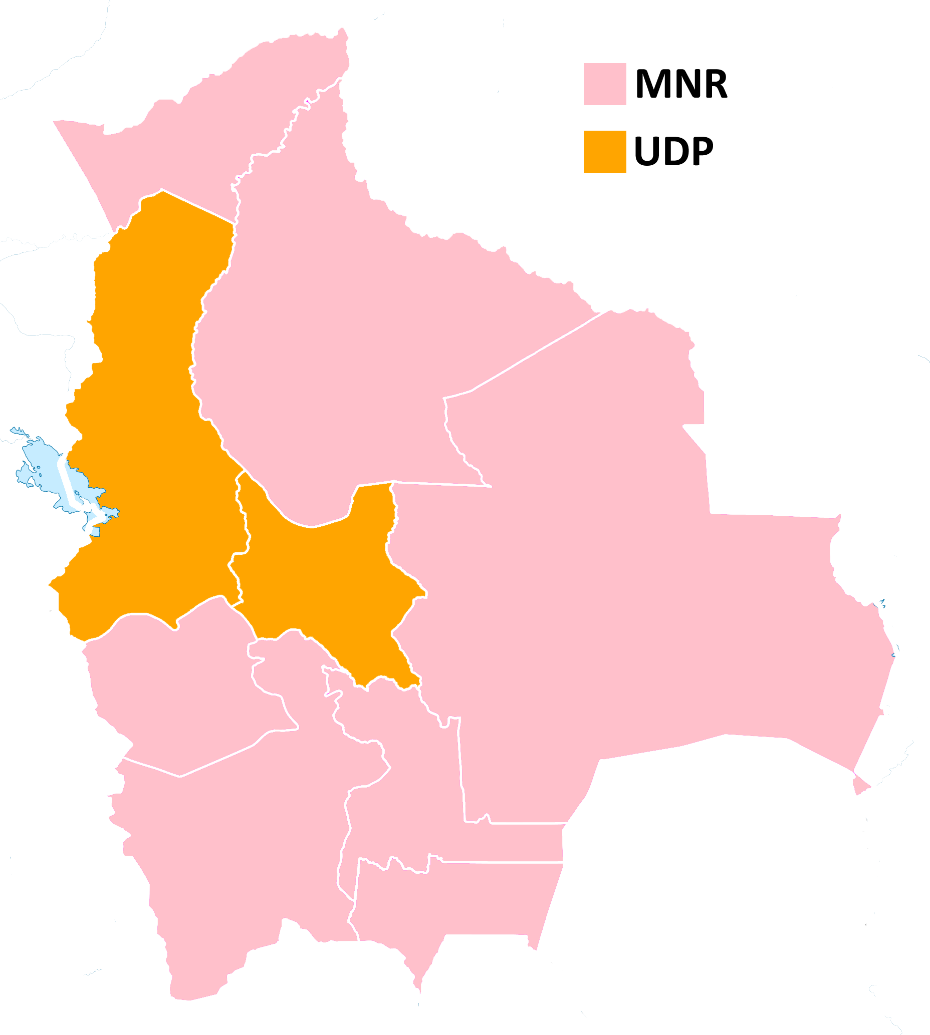 Bolivia Political Party Distribution Map