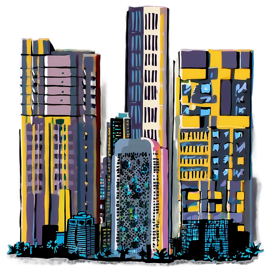 Bombarded City Building Png Til