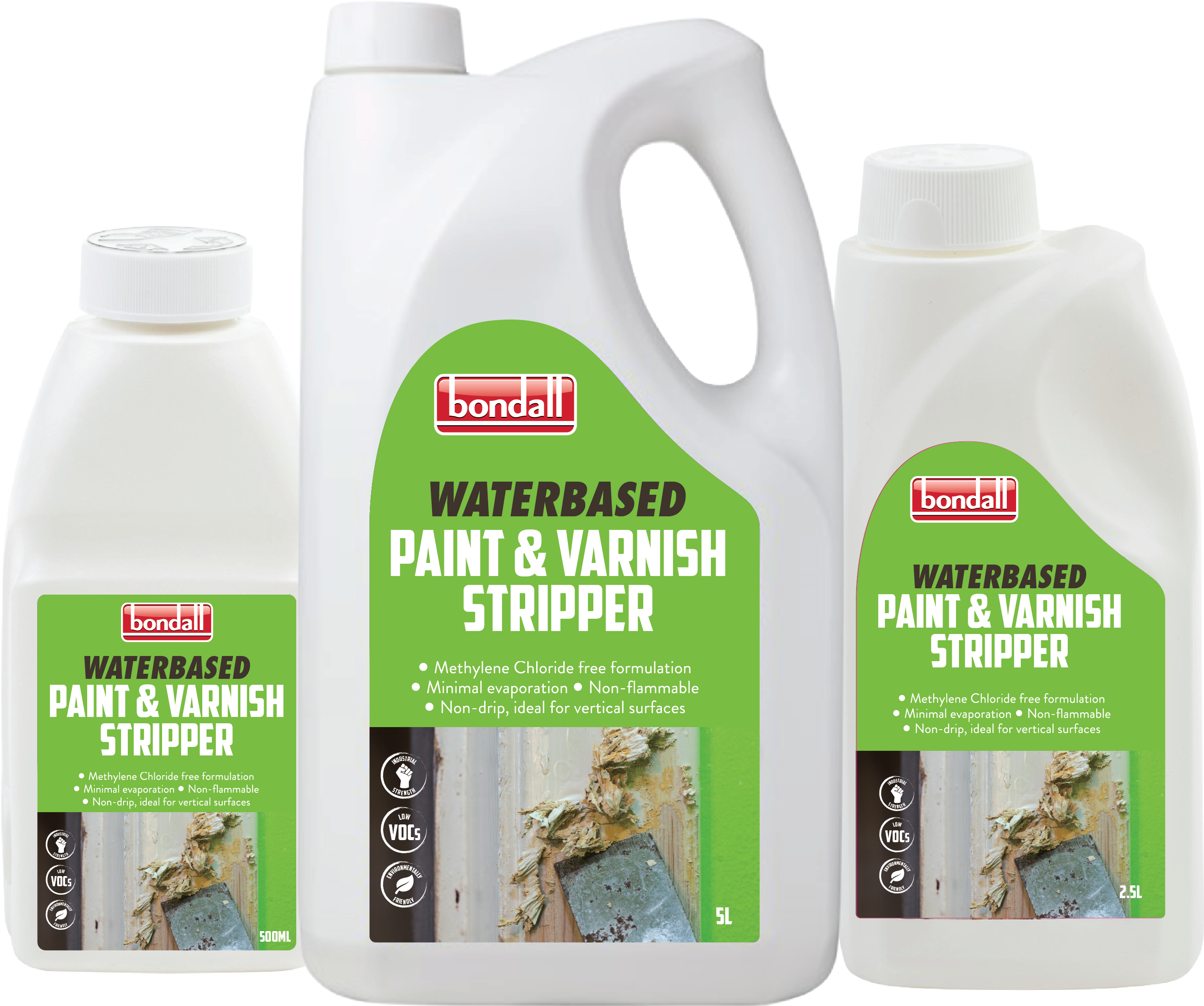 Bondall Waterbased Paint Stripper Bottles