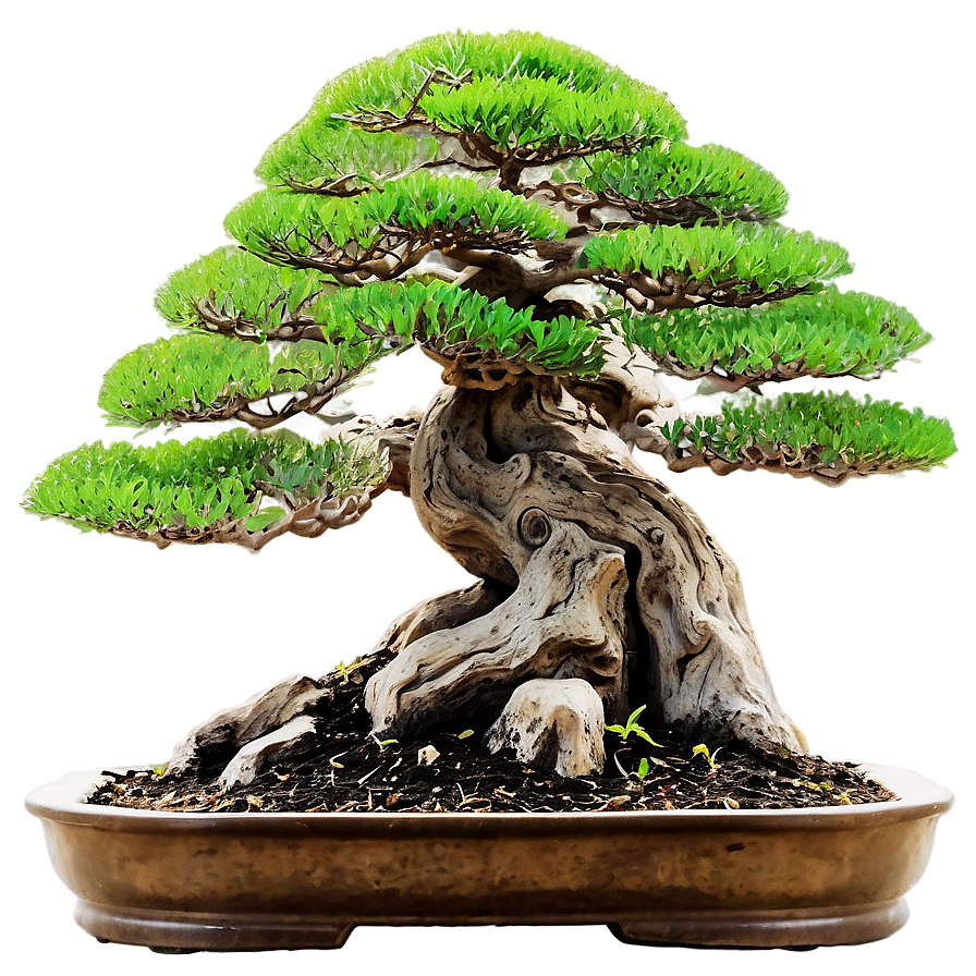 Bonsai Tree With Mountain Background Png Yxo