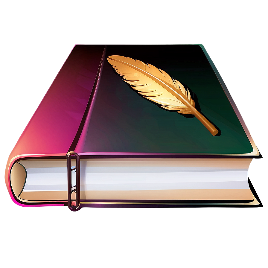 Book And Quill Vector Png Lik