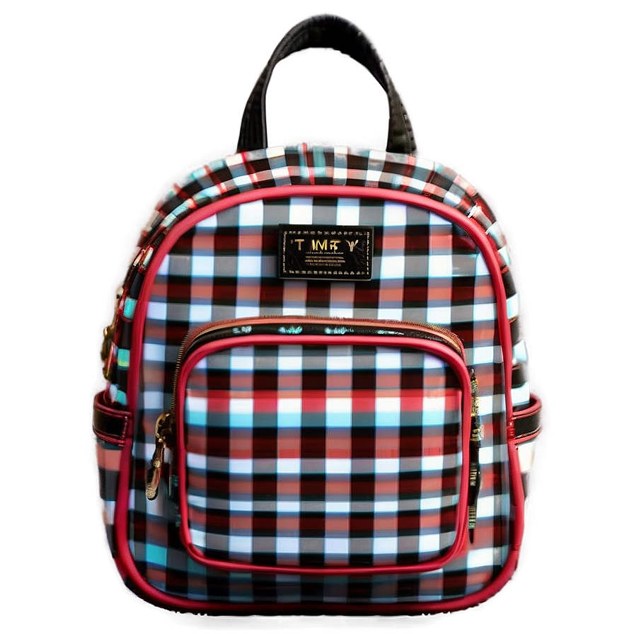 Book Bag In Checkered Pattern Png 06282024