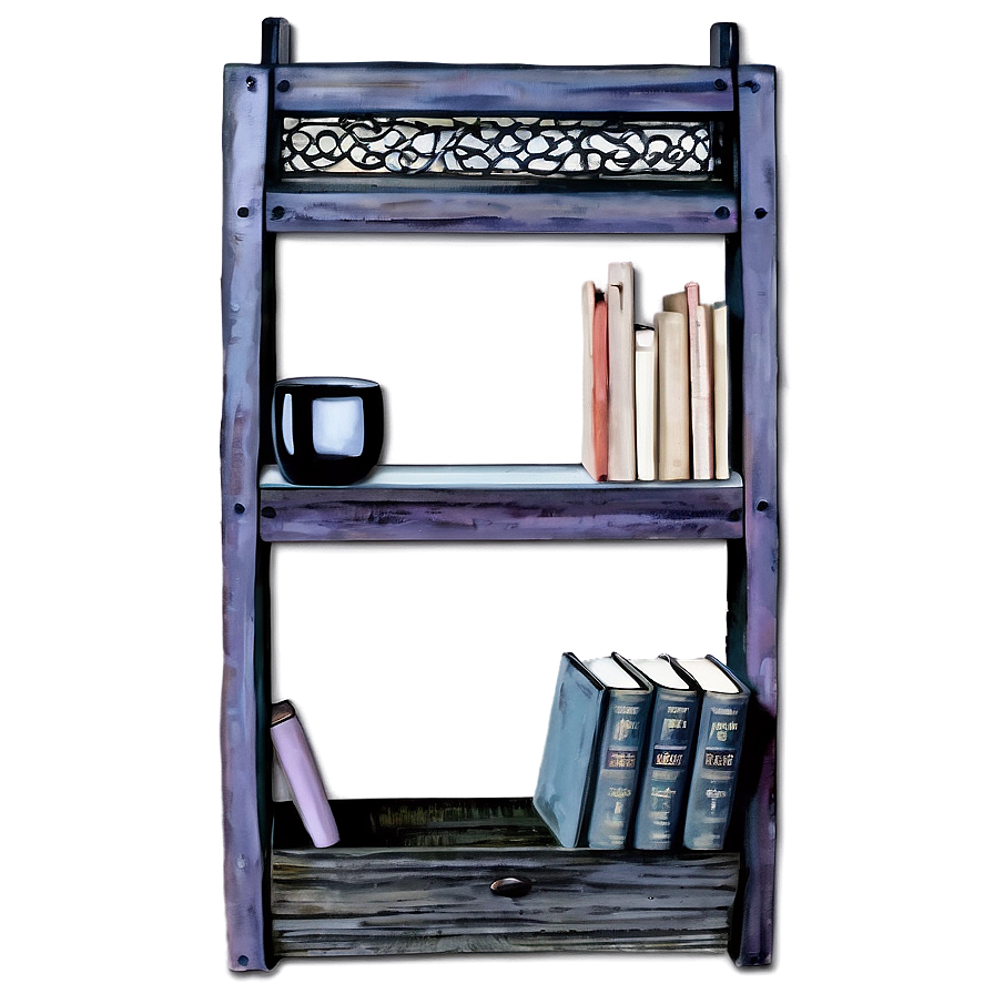 Book Lover's Nook Decor Png Itk14