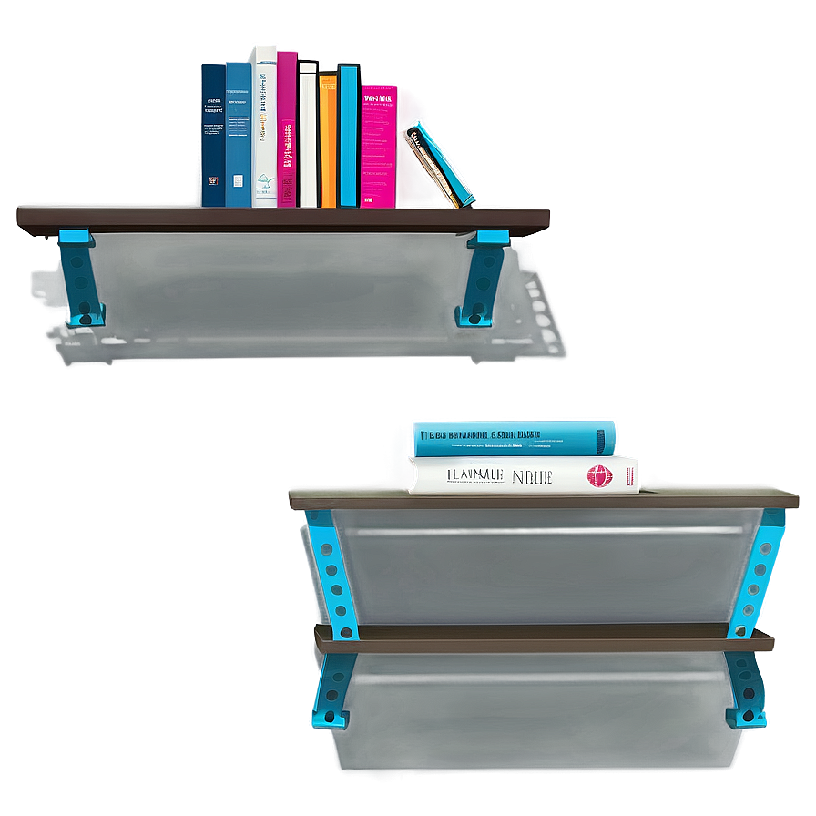 Books On Floating Shelf Png 19