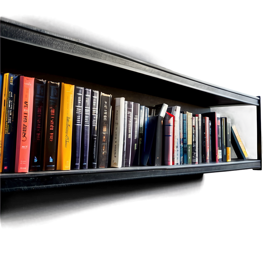 Books On Wall Shelf Png 60