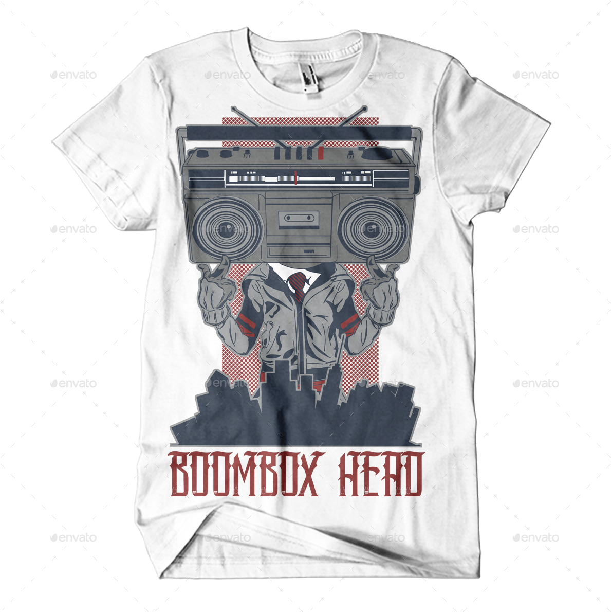 Boombox Head T Shirt Design