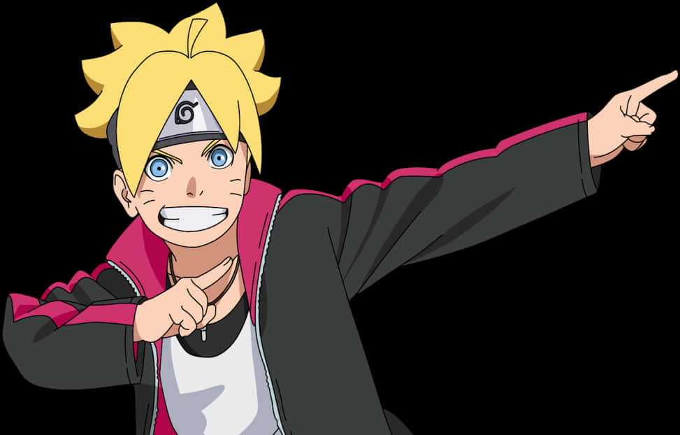 Boruto Uzumaki Pointing Action Pose