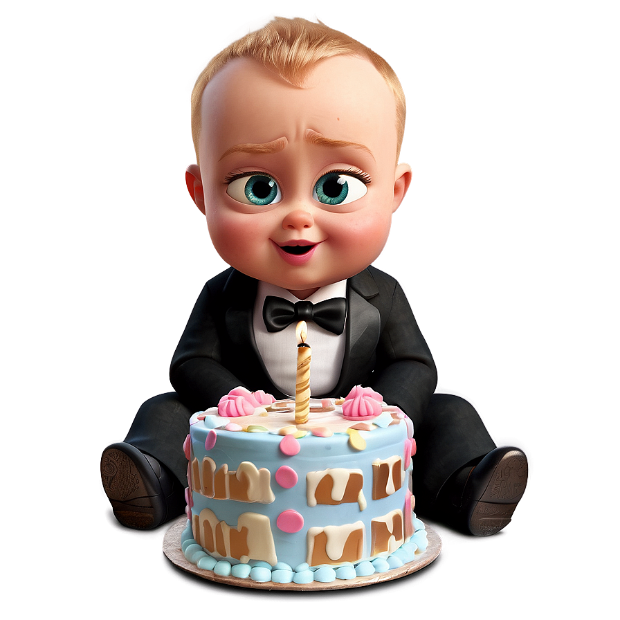 Boss Baby With Cake Png 05252024