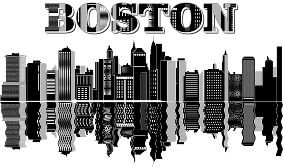 Boston Cityscape Reflection Artwork