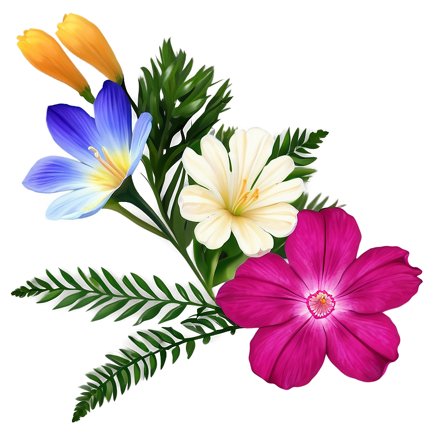 Botanical Corner Flower Png 30