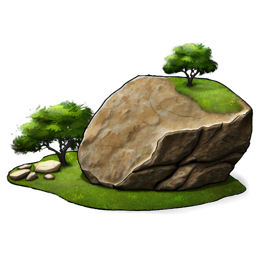 Boulder Rock Landscape Png Xes35