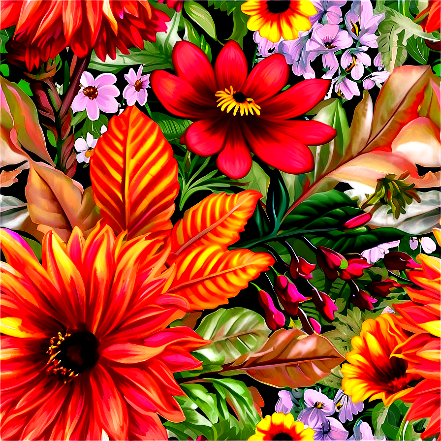 Bountiful Fall Blooms Png Mdk