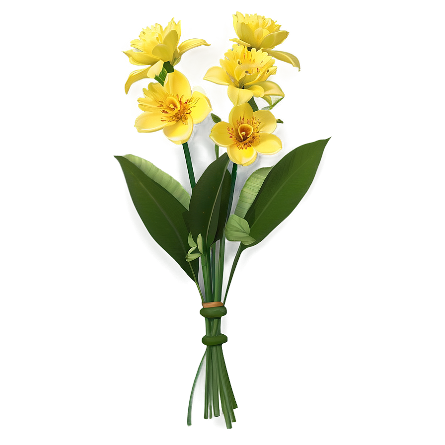 Bouquet Of Yellow Flowers Png 06122024