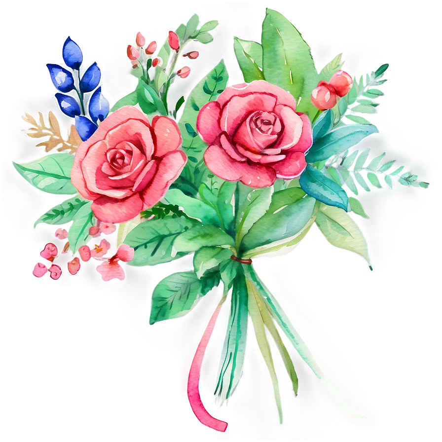 Bouquet Watercolor Creation Png Jqq24