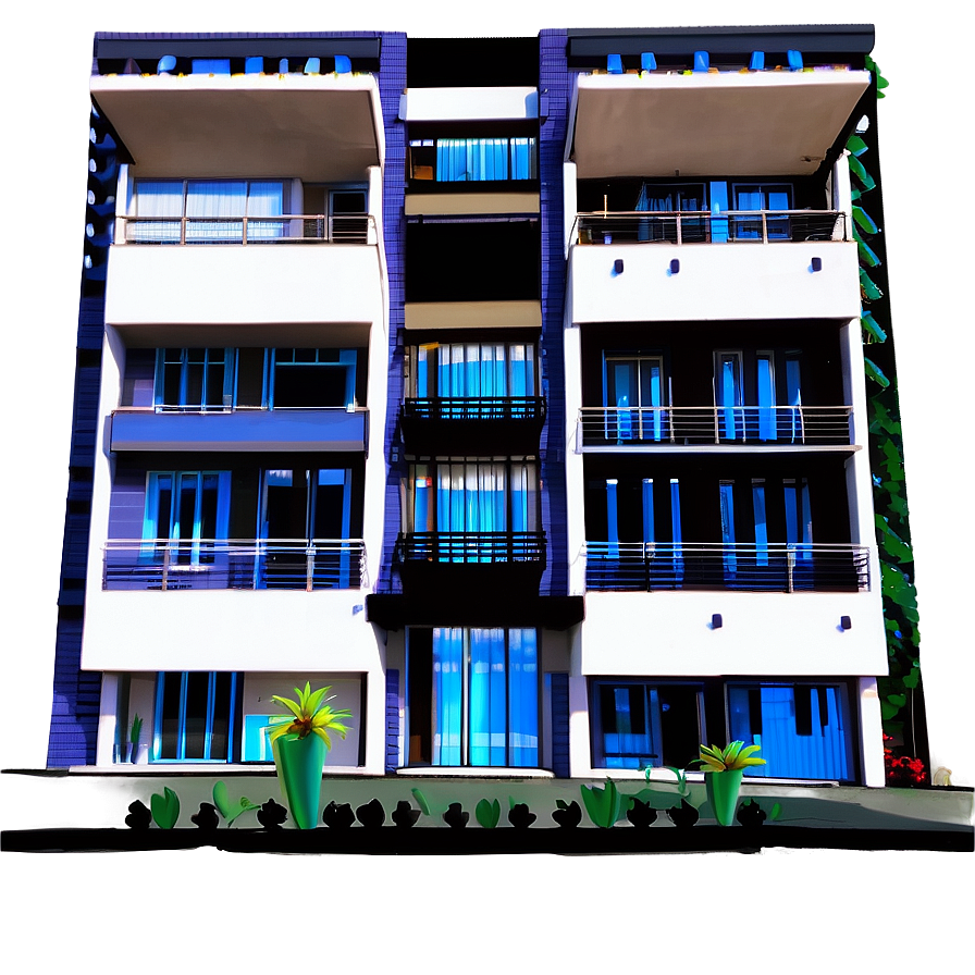 Boutique Apartment Building Png 4