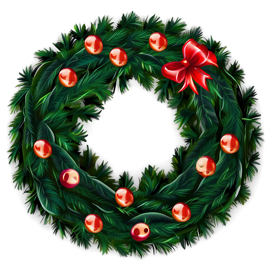 Bow Decorated Wreath Png 78