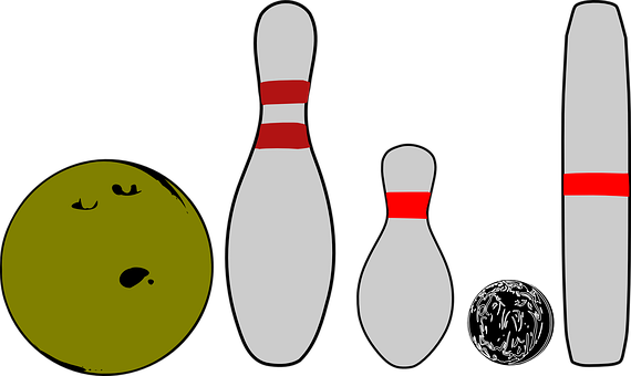 Bowling_ Ball_and_ Pins_ Cartoon_ Vector