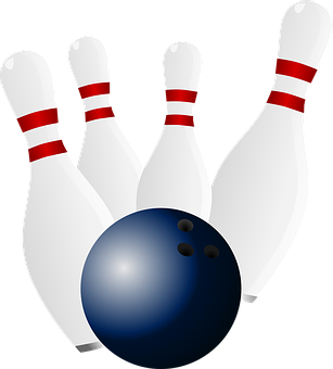 Bowling Pinsand Ball Graphic