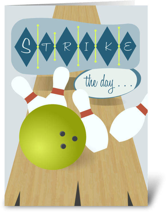 Bowling Strike The Day Illustration