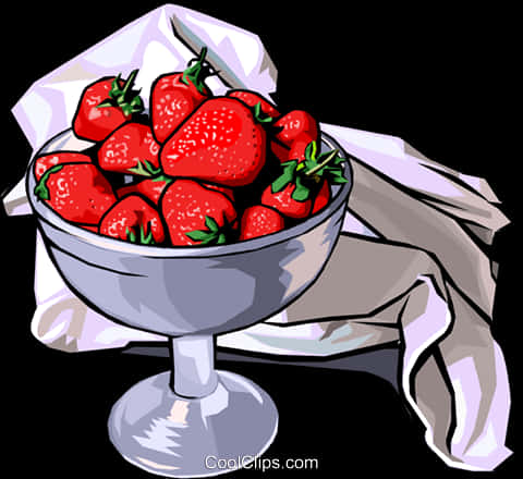 Bowlof Strawberries Illustration