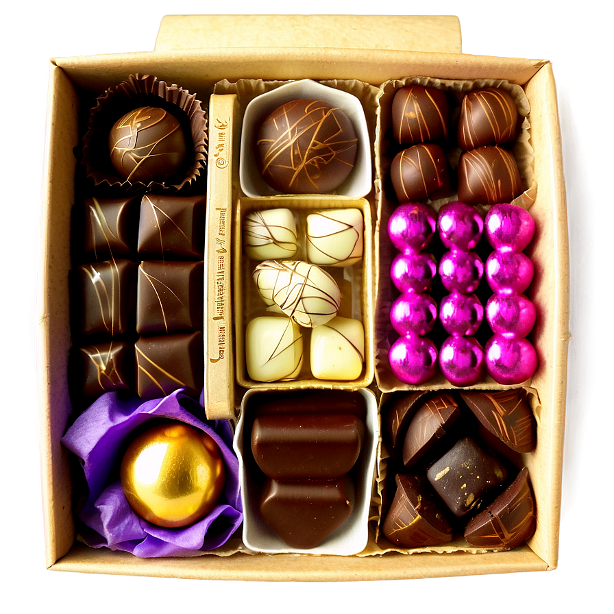 Box Of Artisan Chocolates Png Bjw31