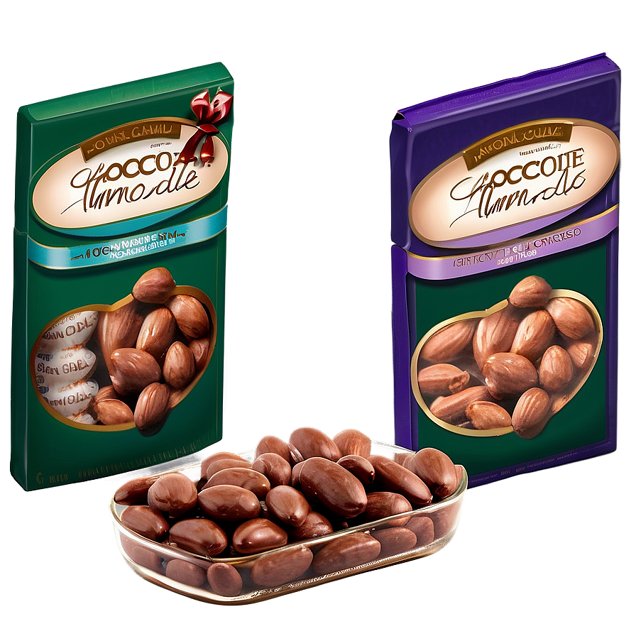 Box Of Chocolate Almonds Png Gdl11