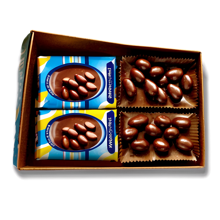 Box Of Chocolate Almonds Png Nfr67