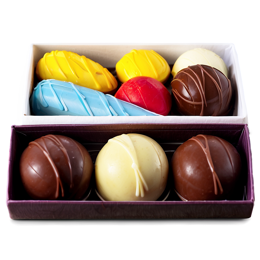 Box Of Chocolate Bonbons Png Nbd15