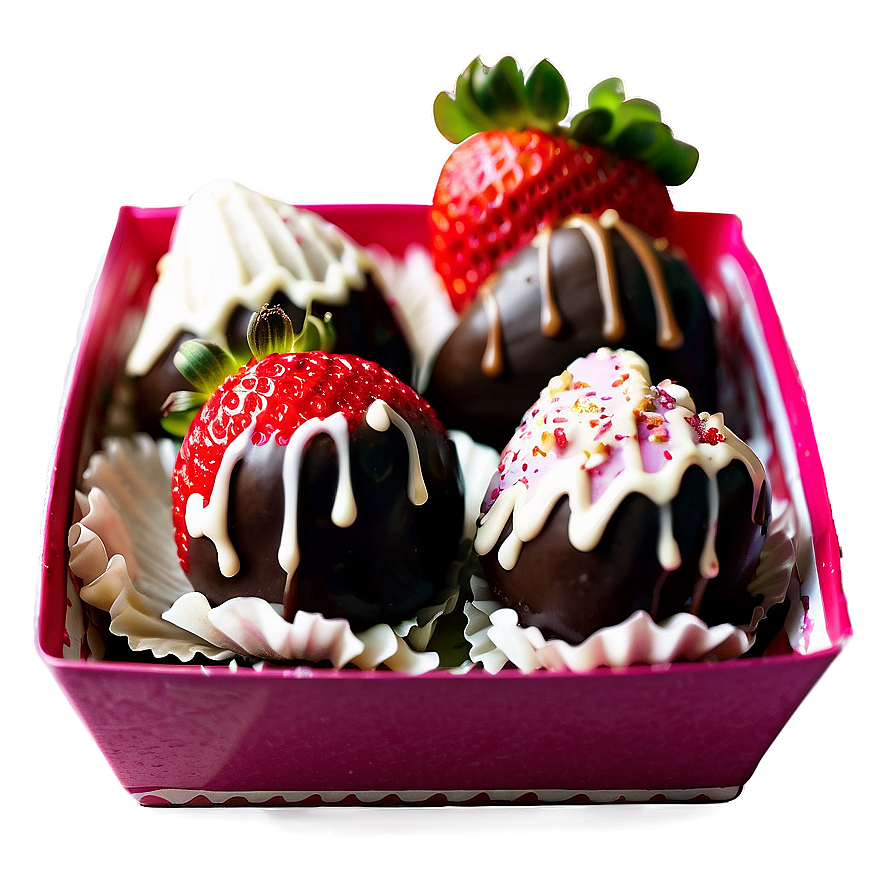 Box Of Chocolate Dipped Strawberries Png 27