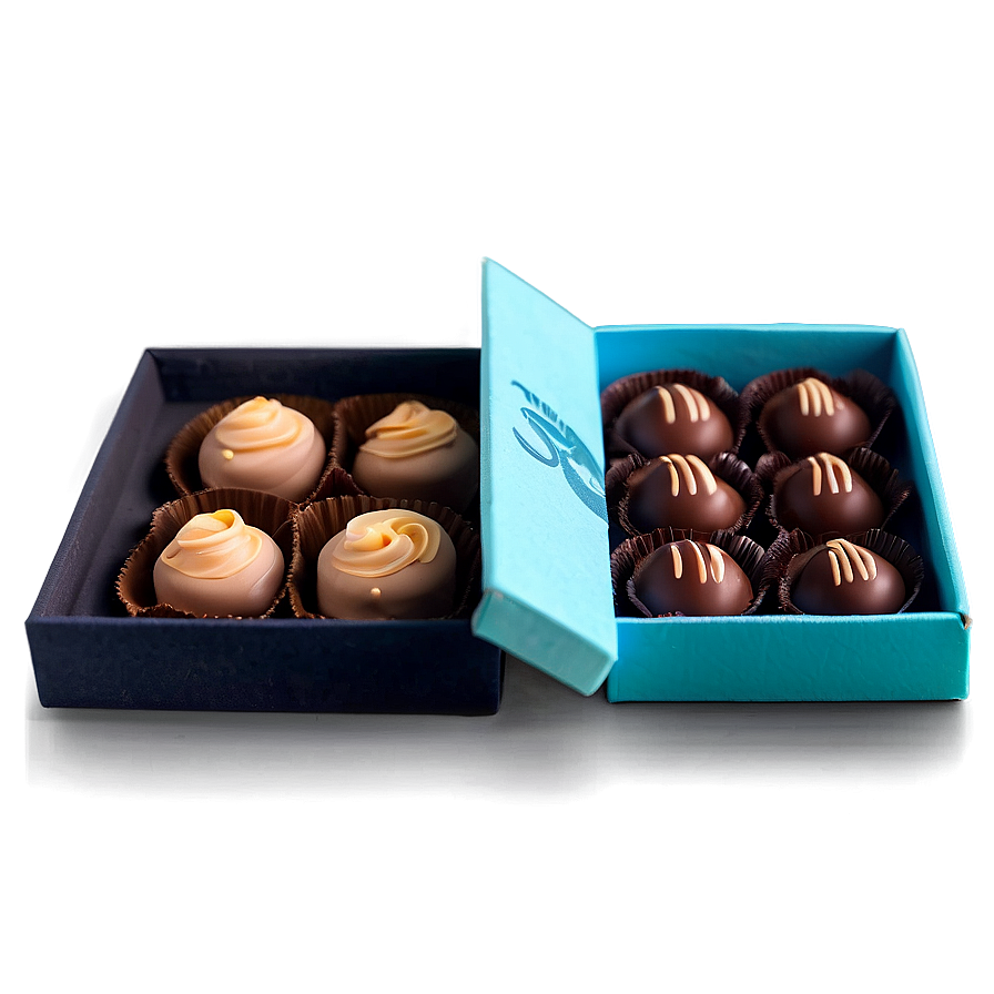 Box Of Chocolate Ganache Png Ewm