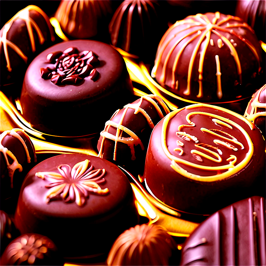 Box Of Chocolate Pralines Png Hrk99