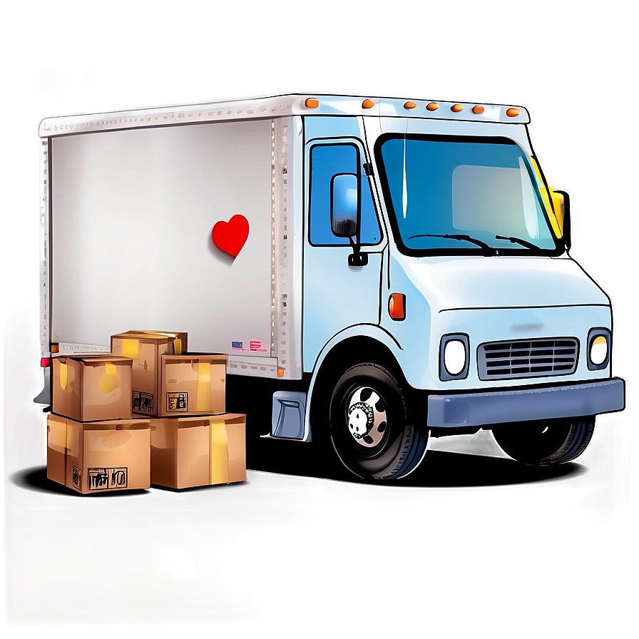 Box Truck Night Delivery Png 86