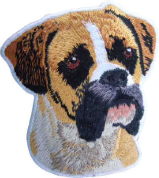 Boxer Dog Embroidered Patch