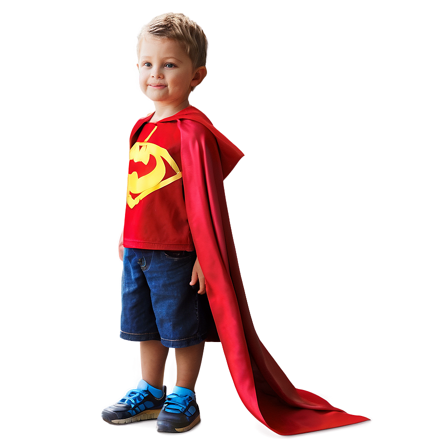 Boy In Superhero Cape Png Sjf53