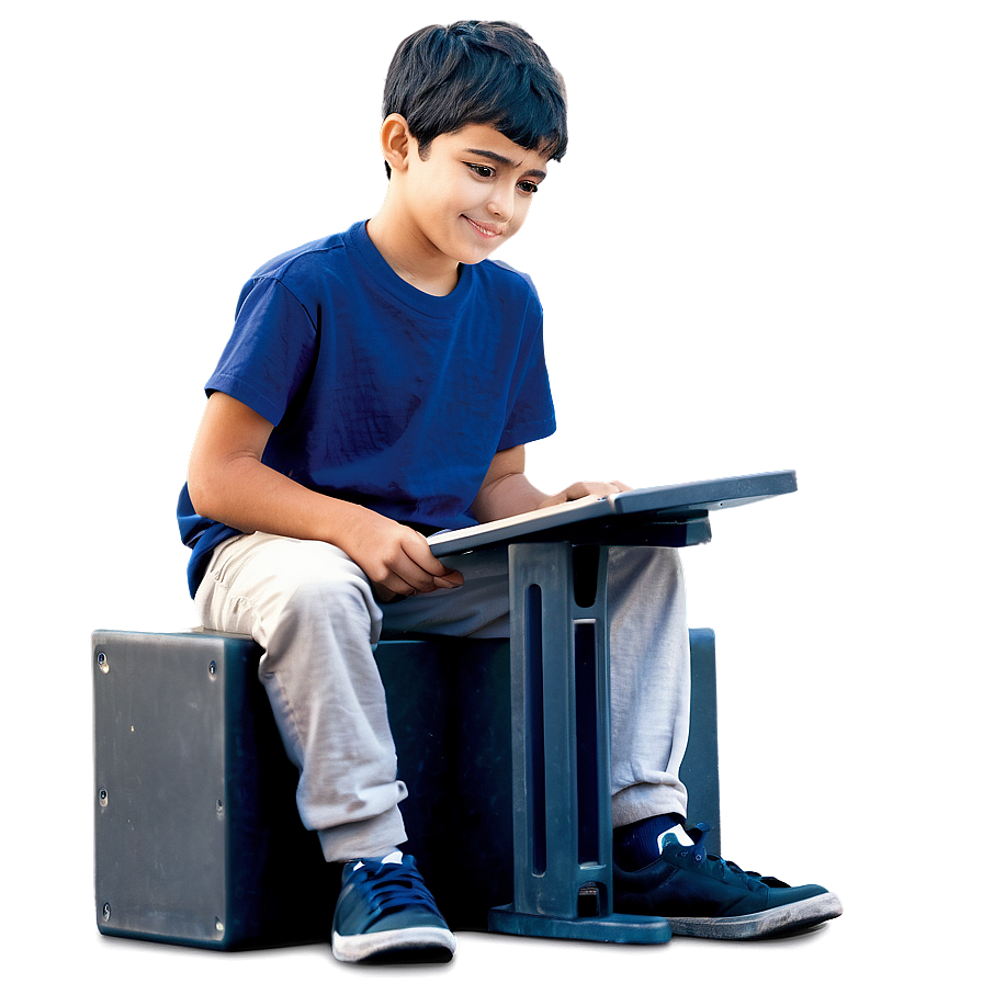 Boy With Computer Png 05212024