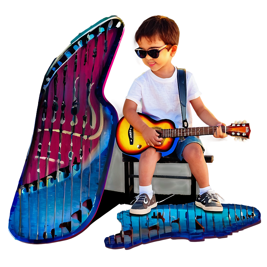 Boy With Guitar Png 12