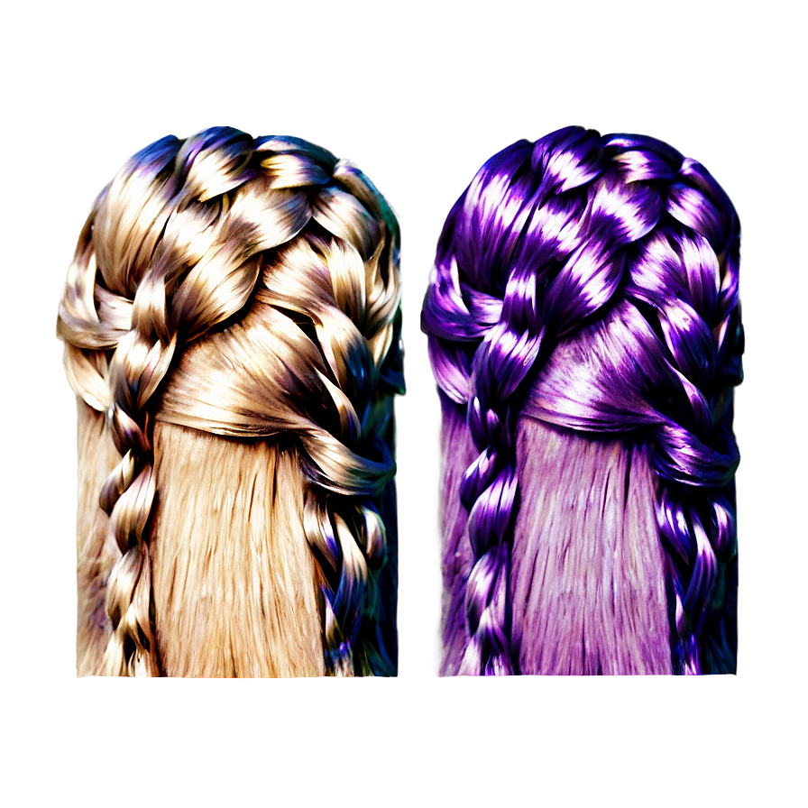 Braided Purple Hair Beauty Png Afy3