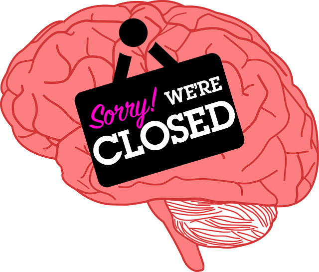 Brain Closed Sign Clipart